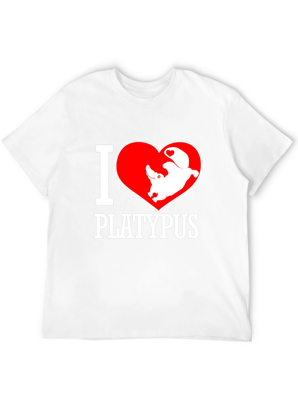 I Love Platypus Black T-Shirt