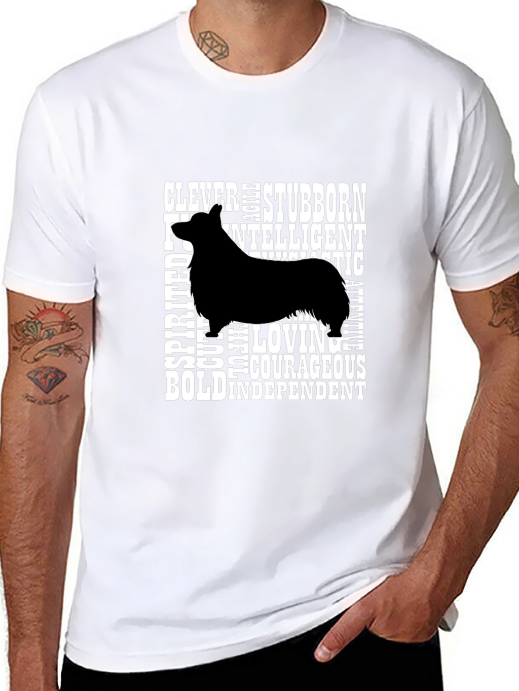 Dog Breed Trait Graphic Tee - Black