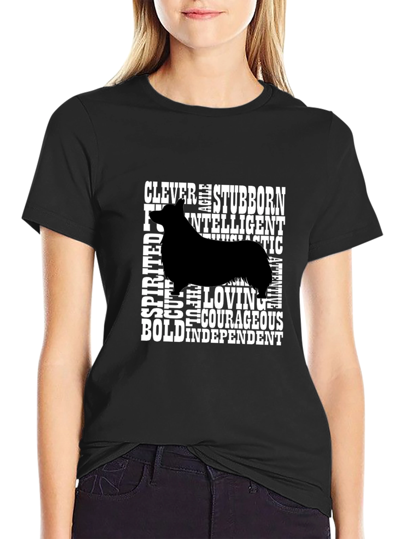 Dog Breed Trait Graphic Tee - Black