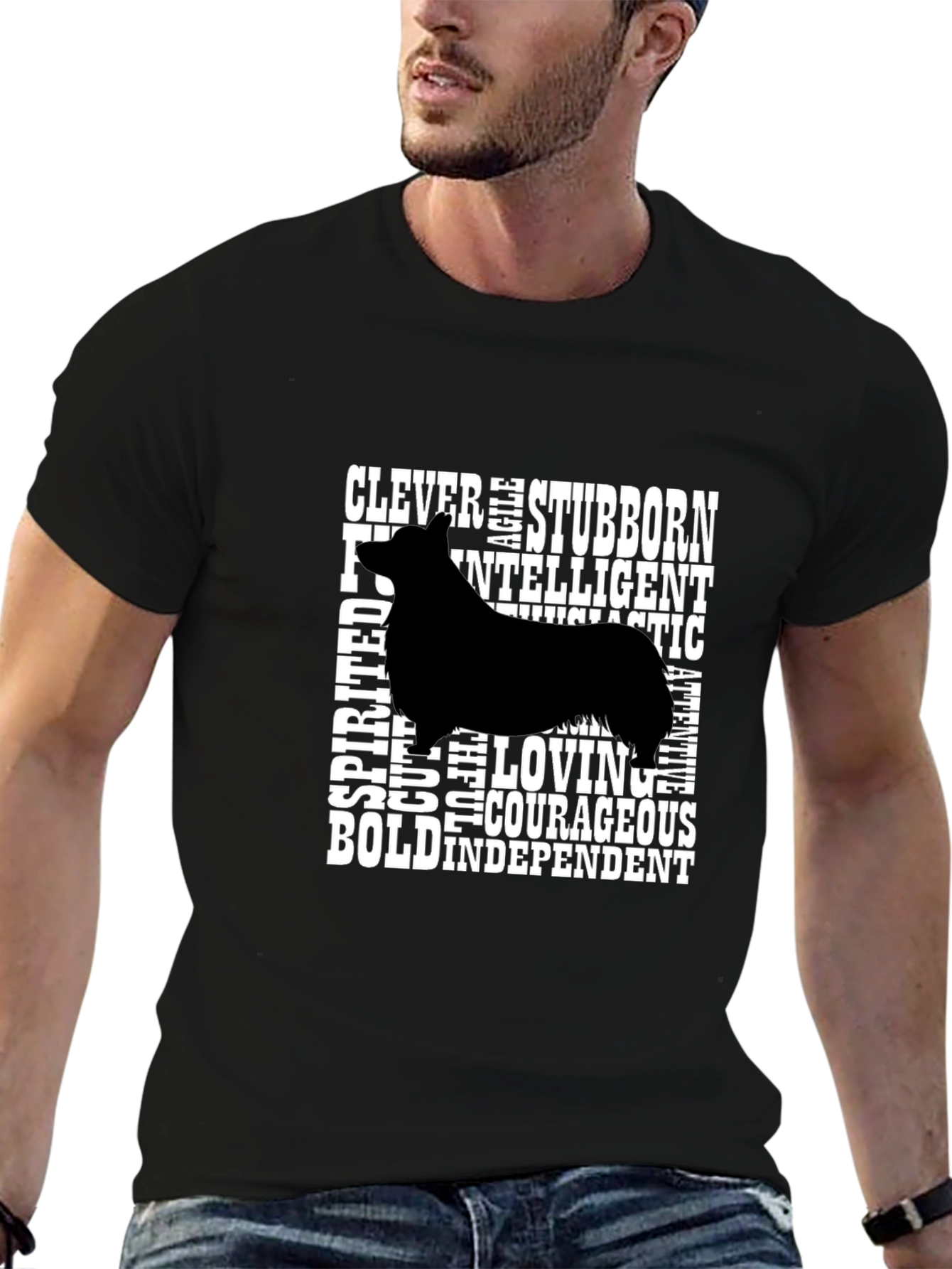 Dog Breed Trait Graphic Tee - Black