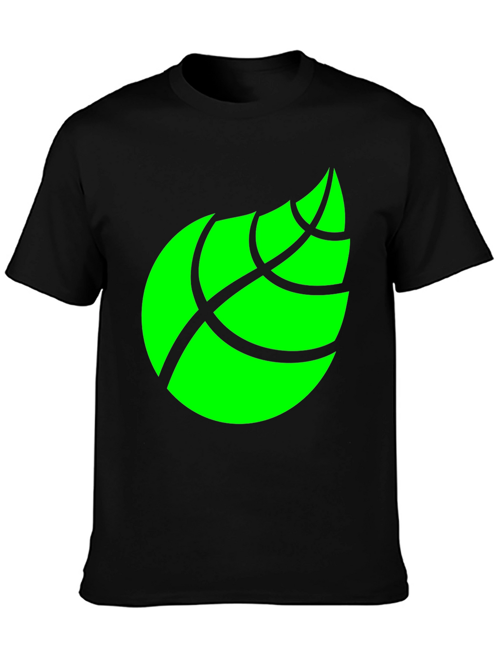 Leaf Graphic Black T-Shirt for Men
