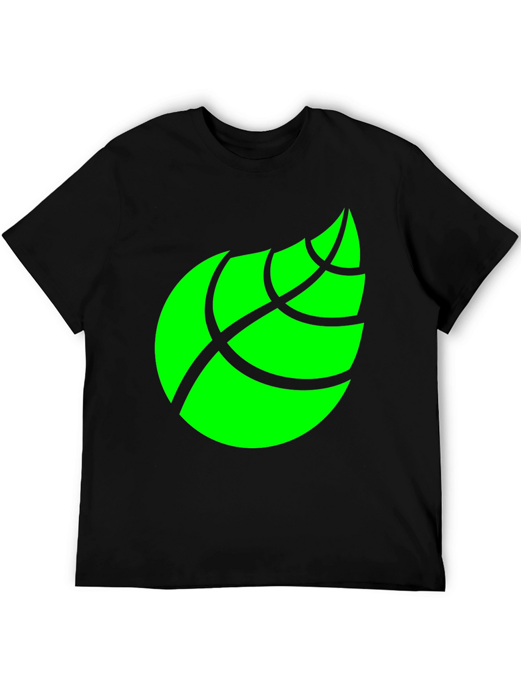 Leaf Graphic Black T-Shirt for Men