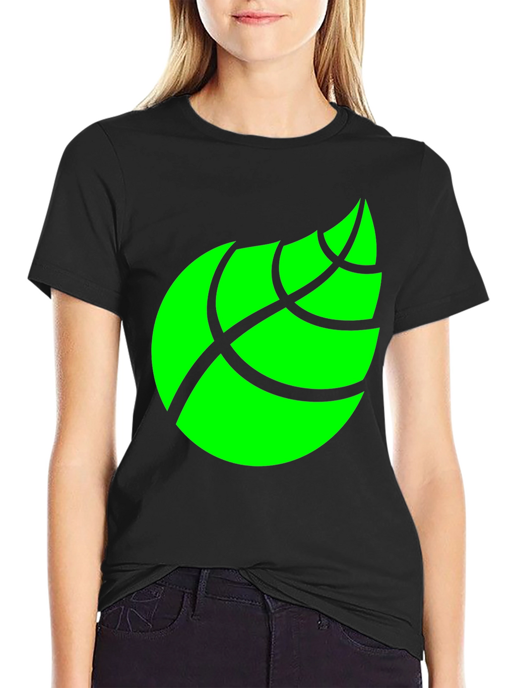 Leaf Graphic Black T-Shirt for Men