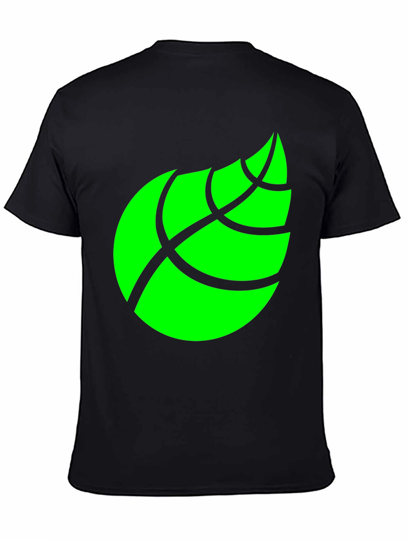 Leaf Graphic Black T-Shirt for Men