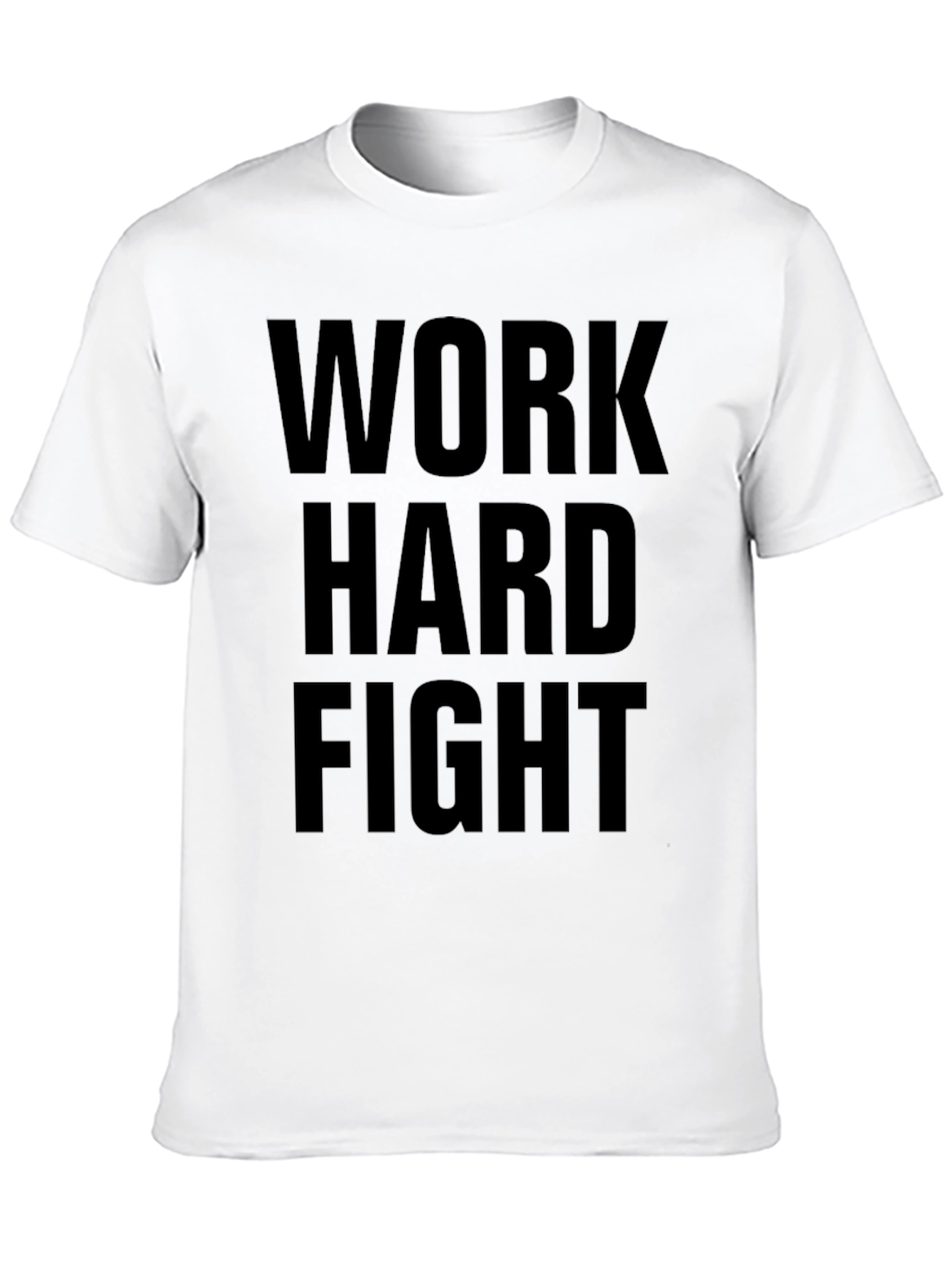Work Hard Fight Black Graphic Tee