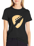 Bass Guitar Moon T-Shirt - Stylish Music Tee