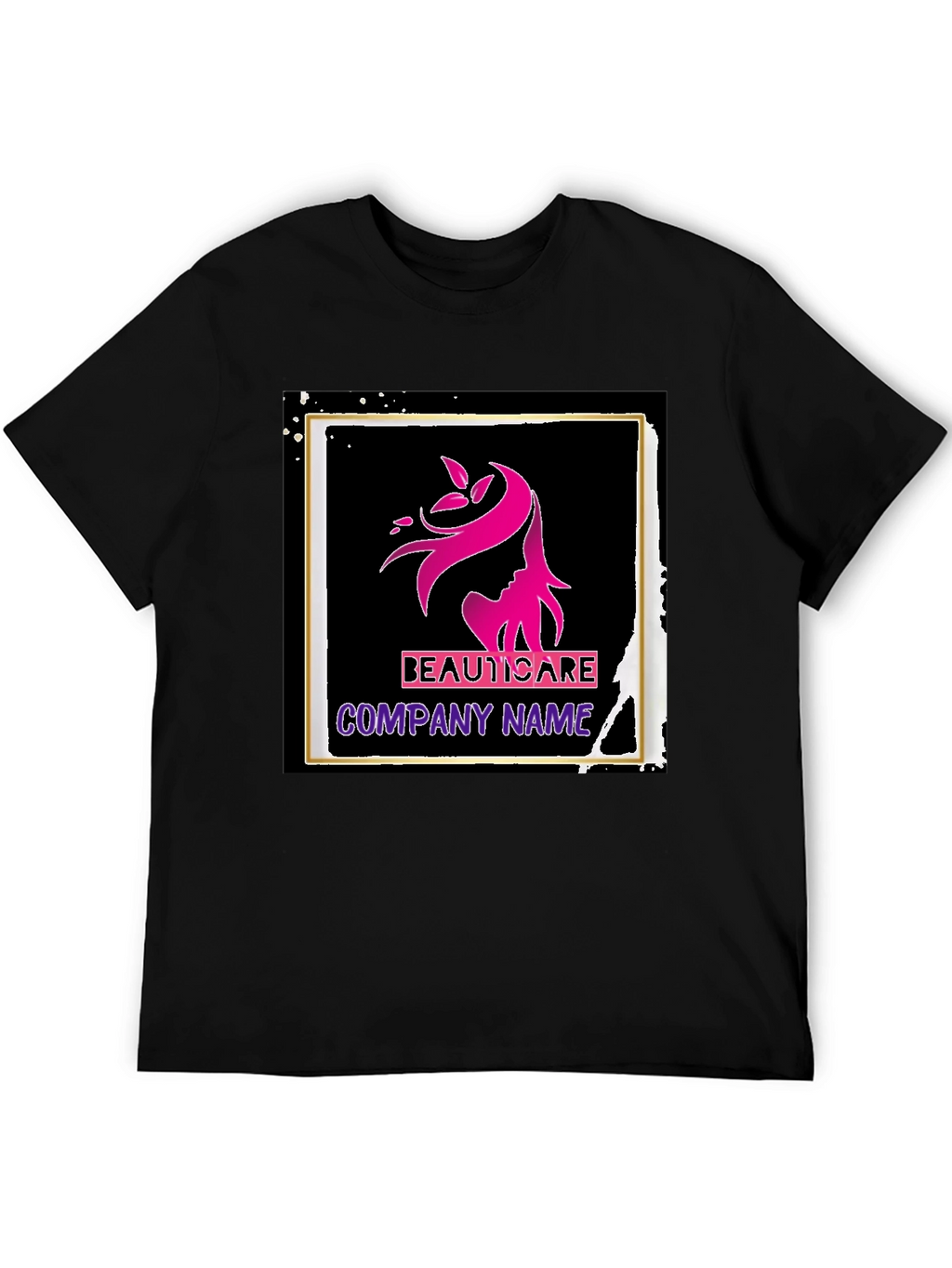 BeautiCare Black Graphic T-Shirt
