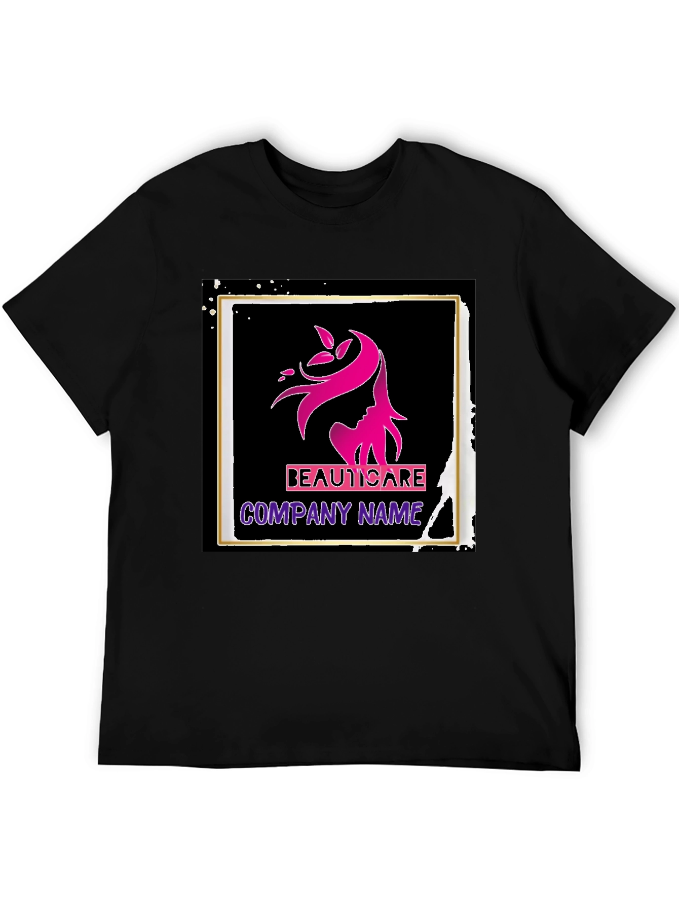BeautiCare Black Graphic T-Shirt