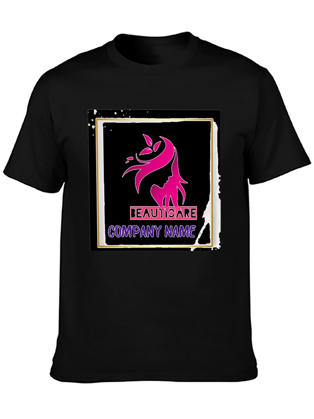 BeautiCare Black Graphic T-Shirt