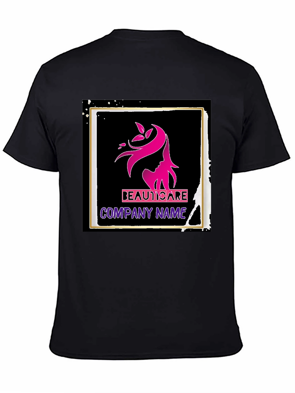 BeautiCare Black Graphic T-Shirt