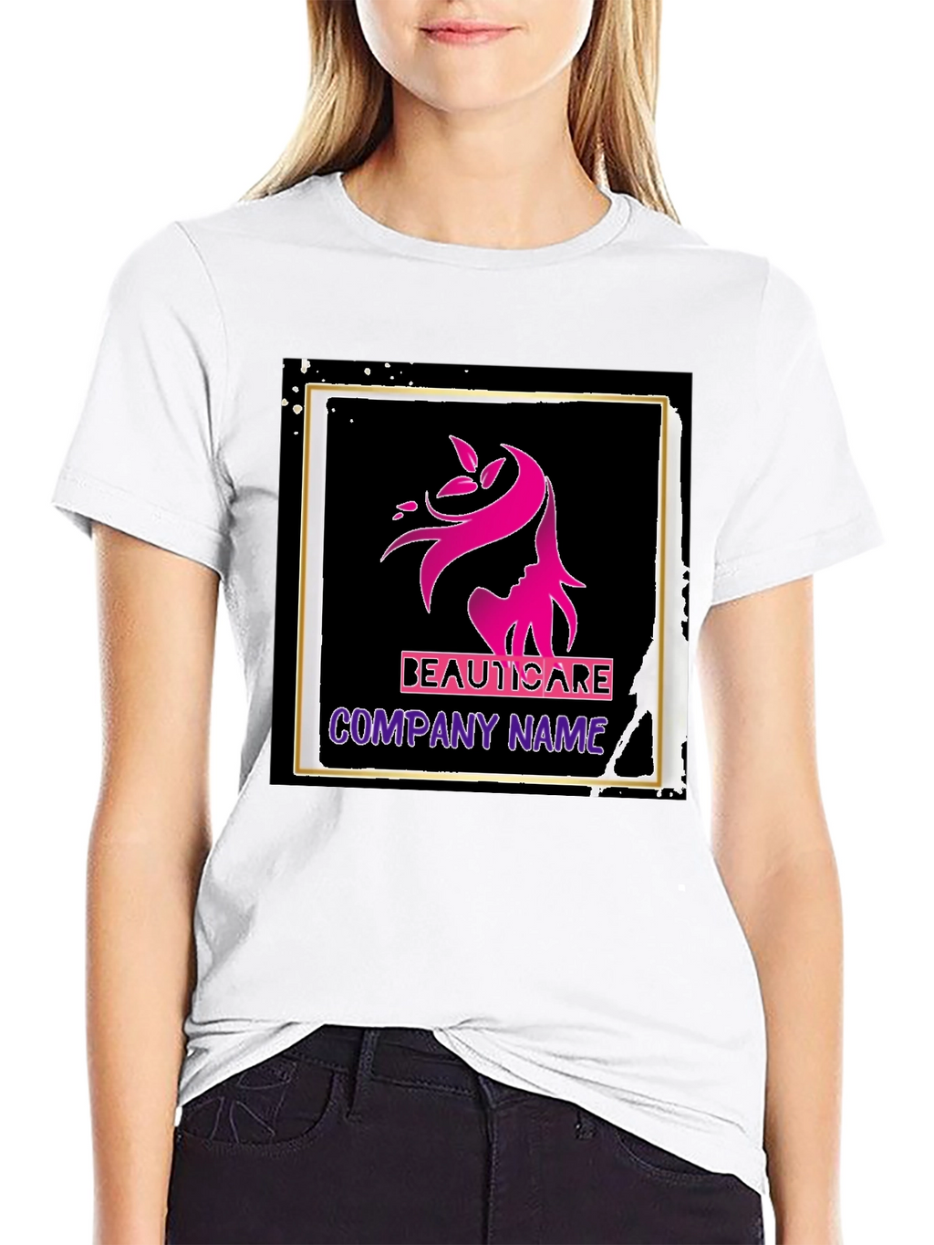 BeautiCare Black Graphic T-Shirt