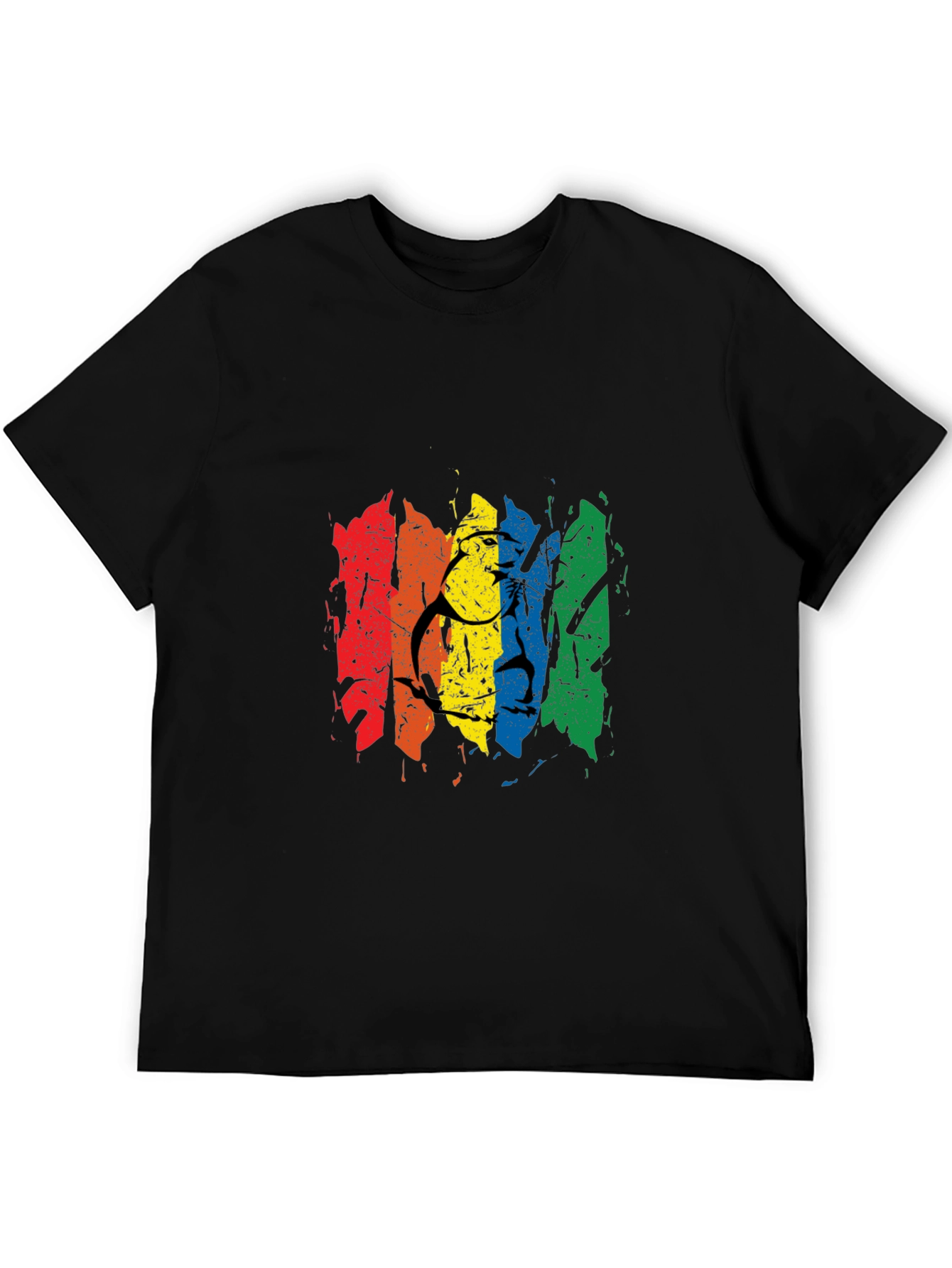 Rainbow Pride Graphic Tee - Mens Black T-Shirt