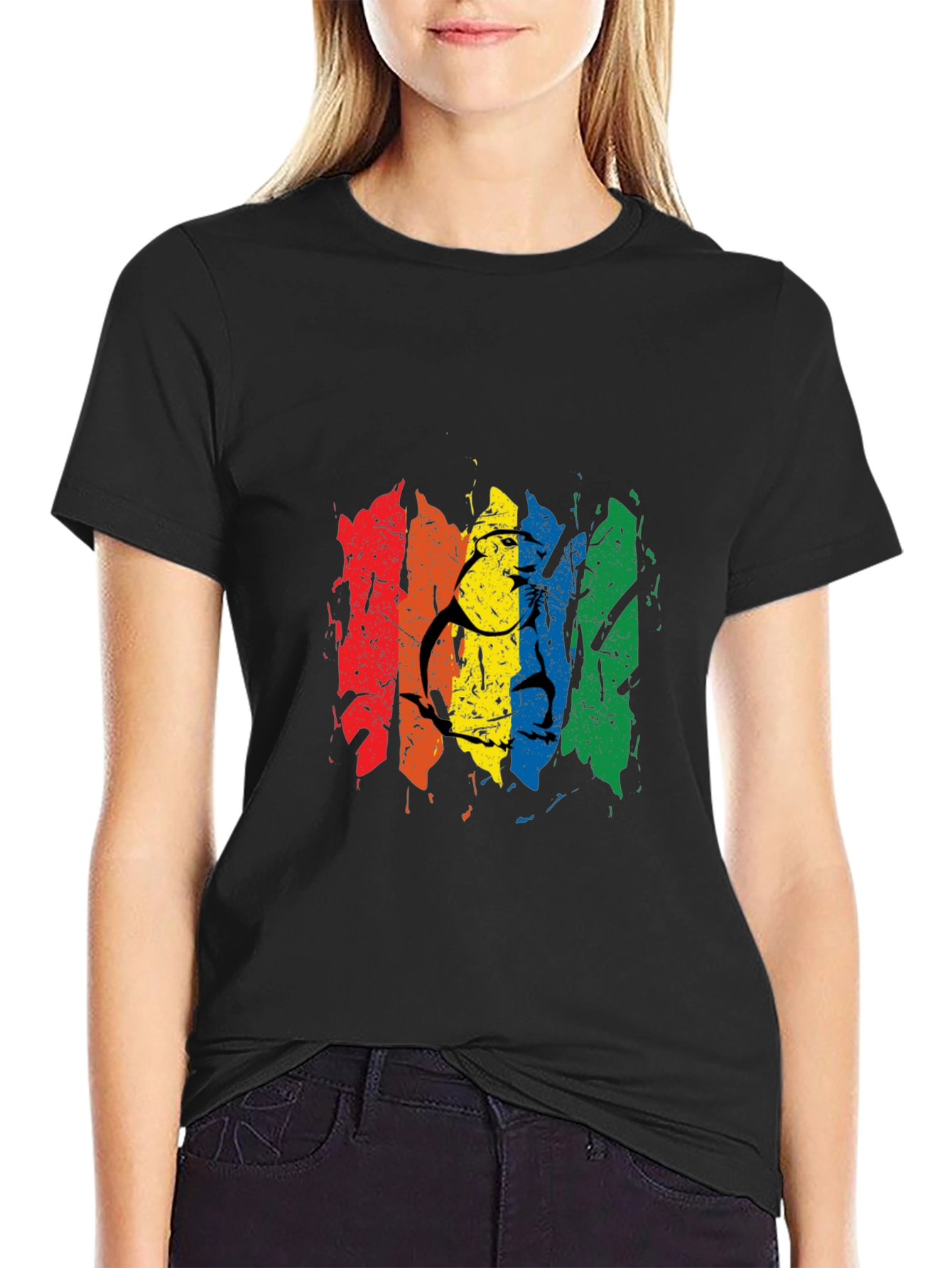 Rainbow Pride Graphic Tee - Mens Black T-Shirt