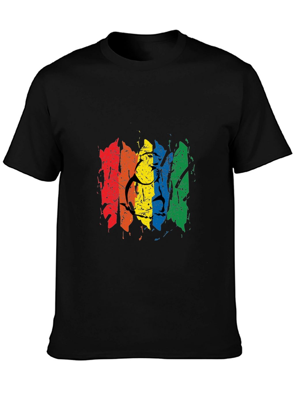 Rainbow Pride Graphic Tee - Mens Black T-Shirt