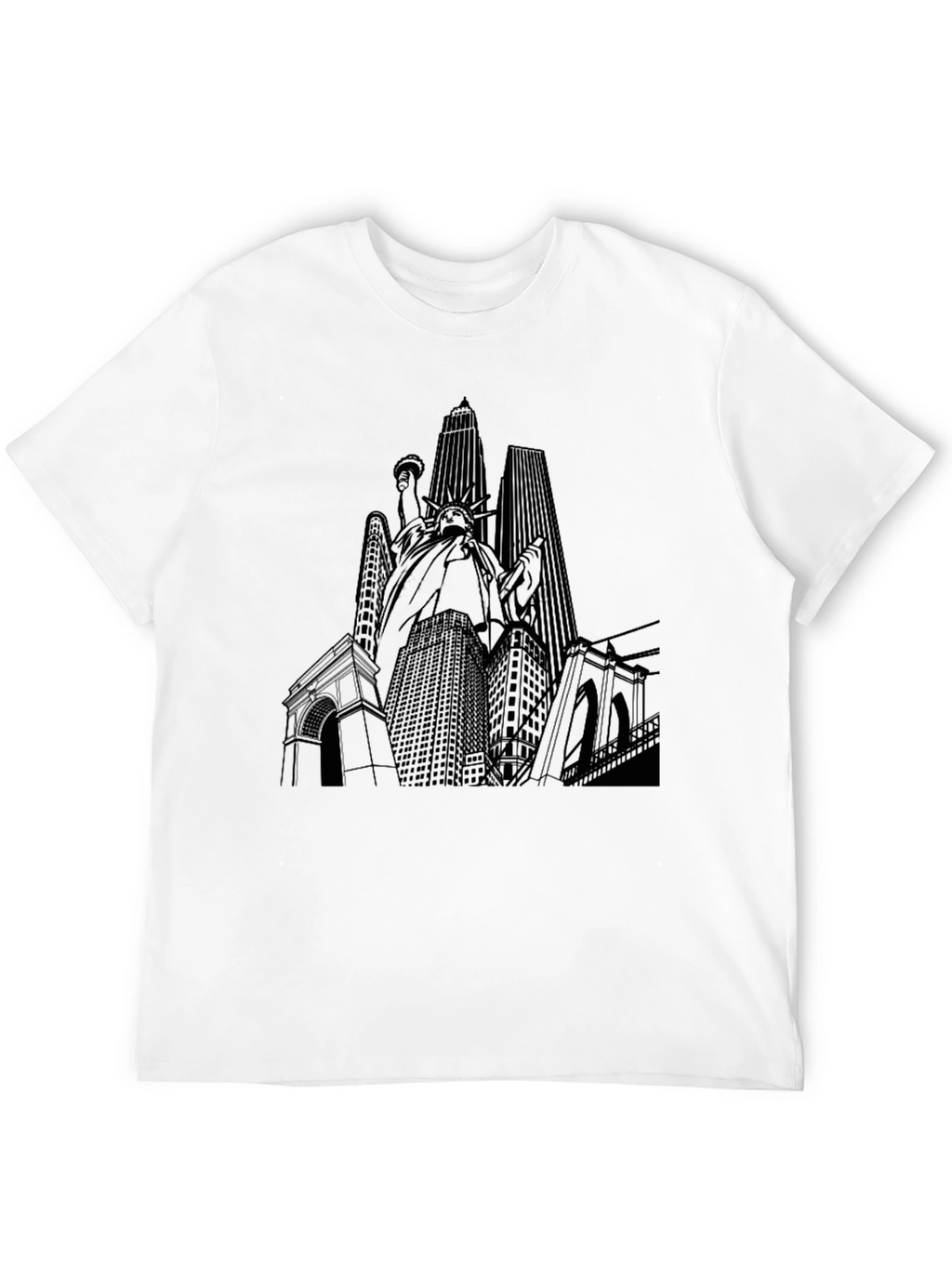 NYC Skyline Graphic Tee - Unisex Black T-Shirt