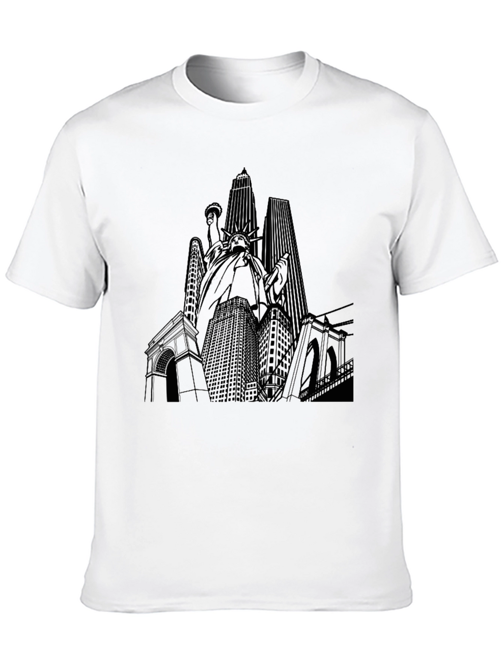 NYC Skyline Graphic Tee - Unisex Black T-Shirt