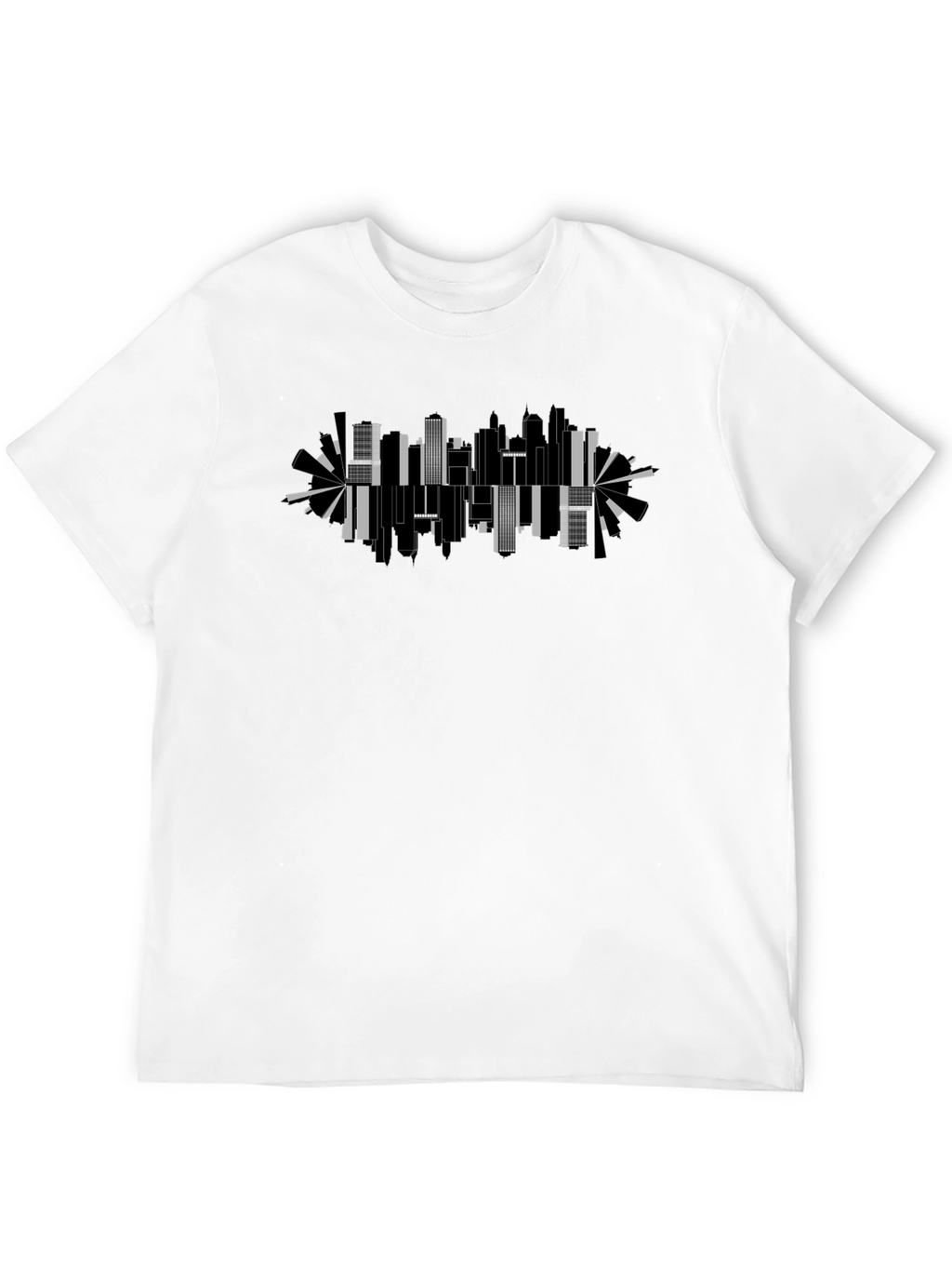 Abstract Cityscape Graphic Black Tee