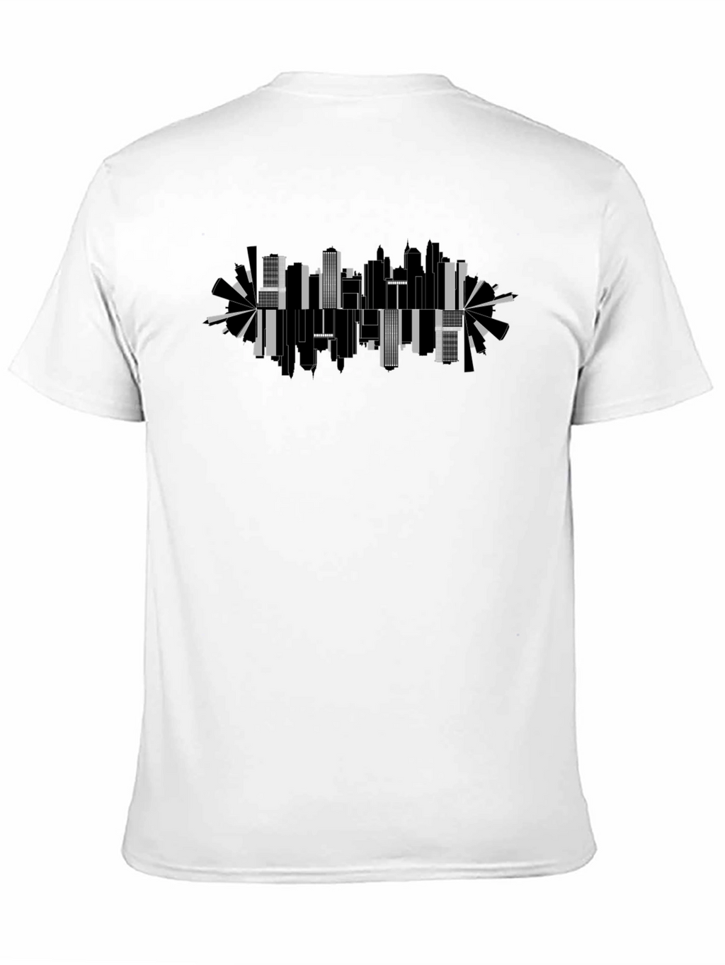 Abstract Cityscape Graphic Black Tee