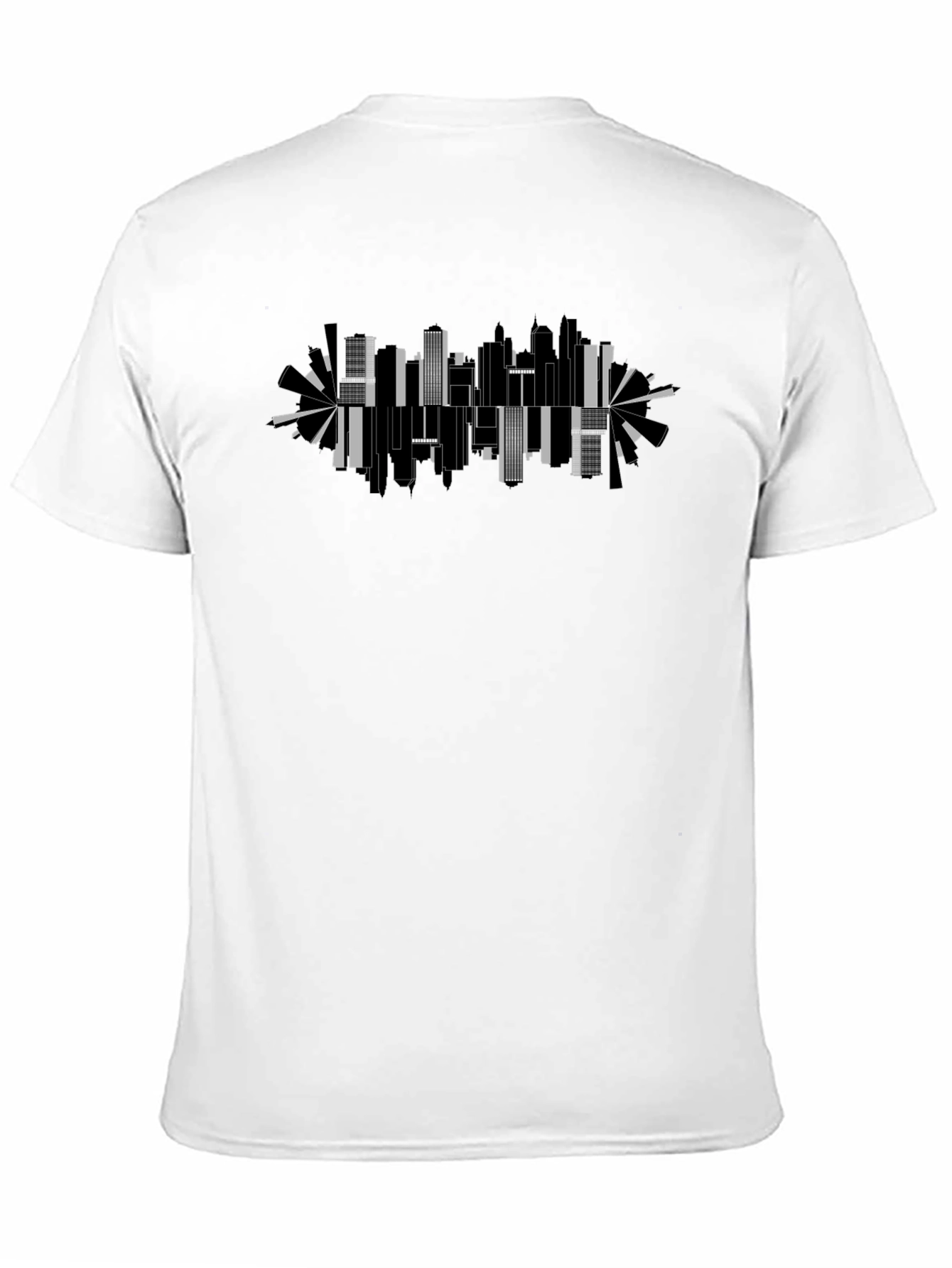 Abstract Cityscape Graphic Black Tee