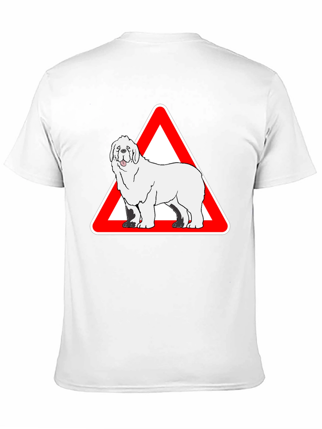Dog Warning Sign Graphic Tee - Black