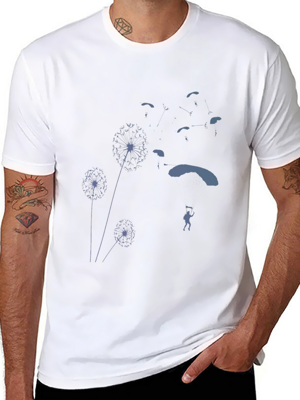 Dandelion Skydiving Graphic Tee