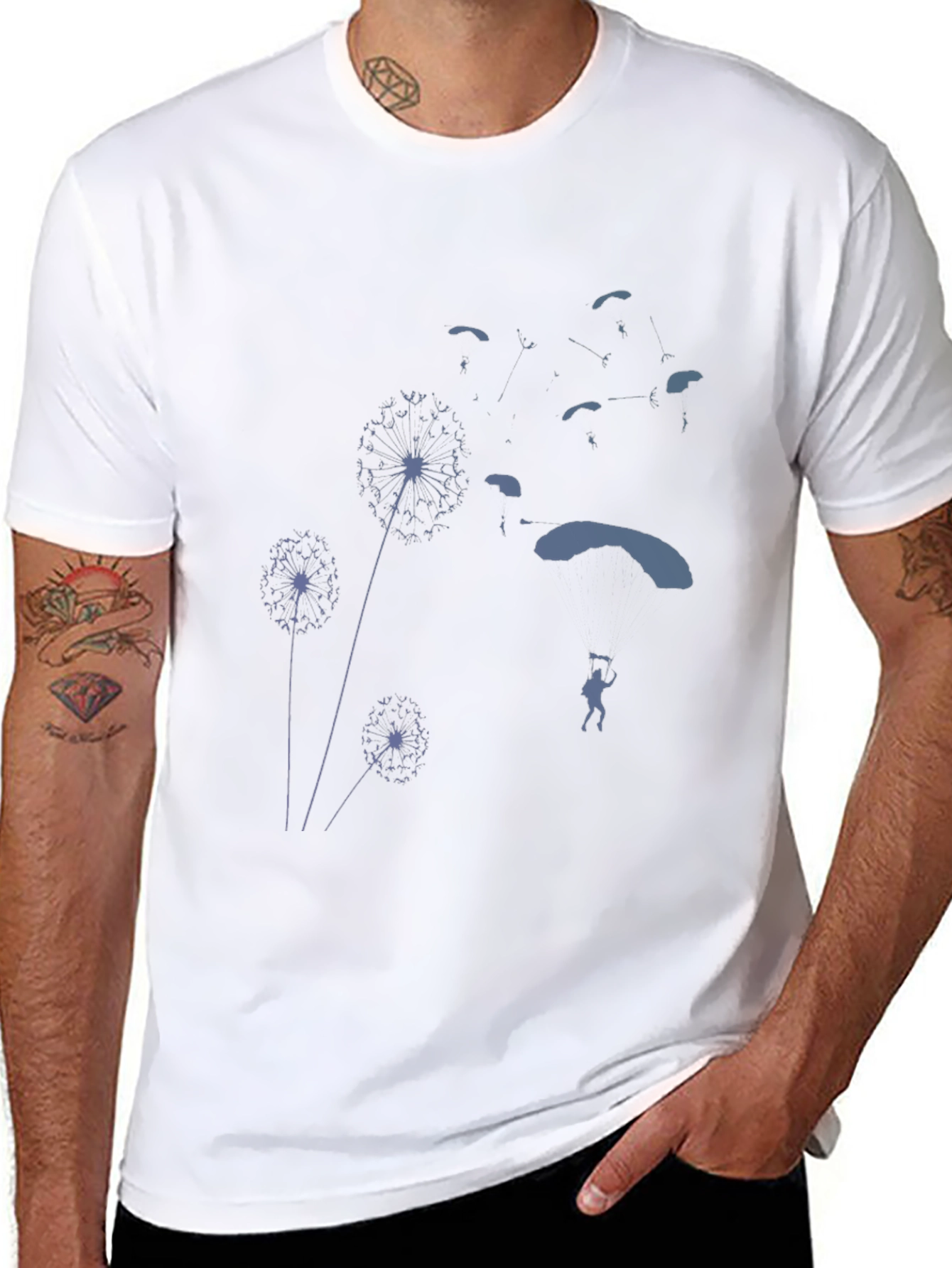 Dandelion Skydiving Graphic Tee