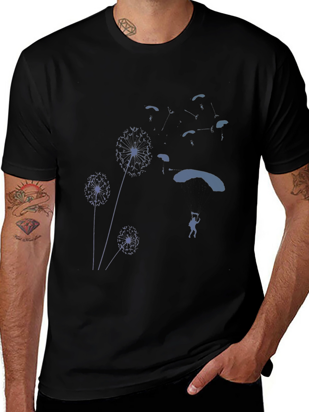 Dandelion Skydiving Graphic Tee