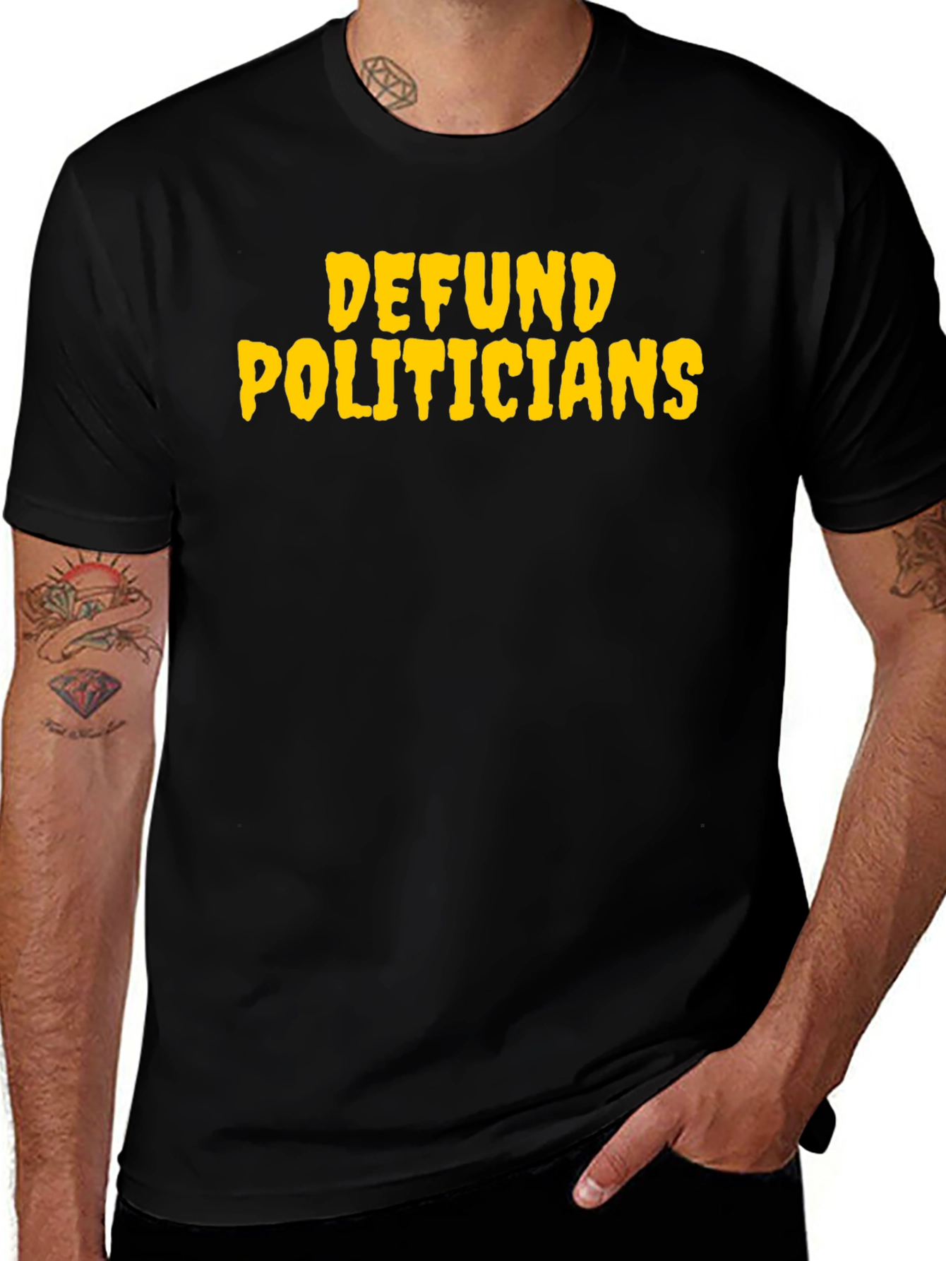 Defund Politicians Graphic T-Shirt