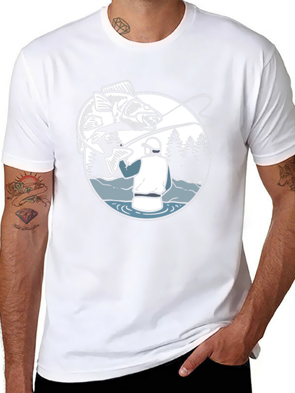Fishing Graphic T-Shirt - Angler Design Tee