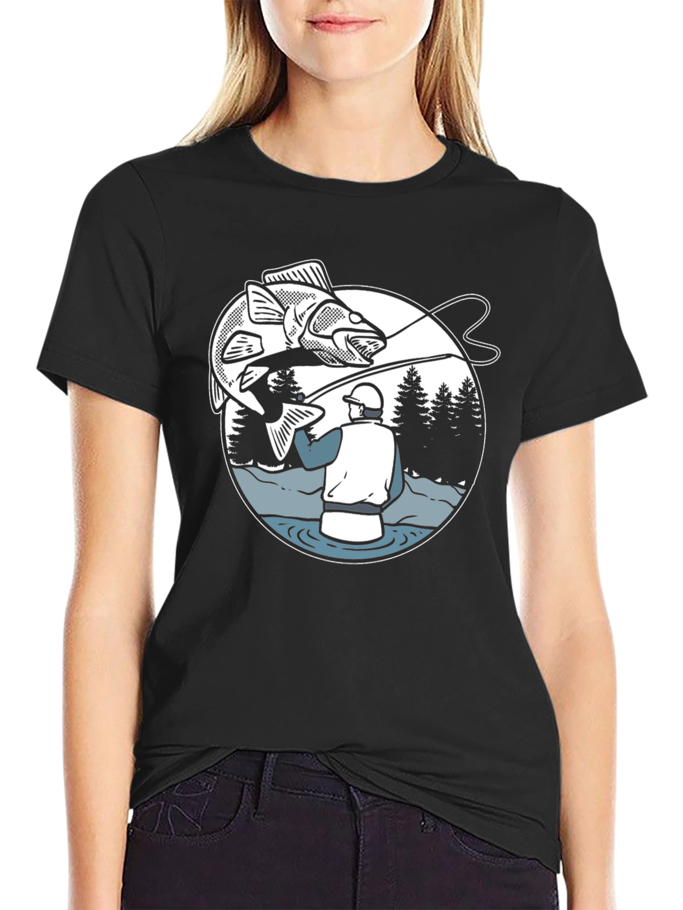 Fishing Graphic T-Shirt - Angler Design Tee