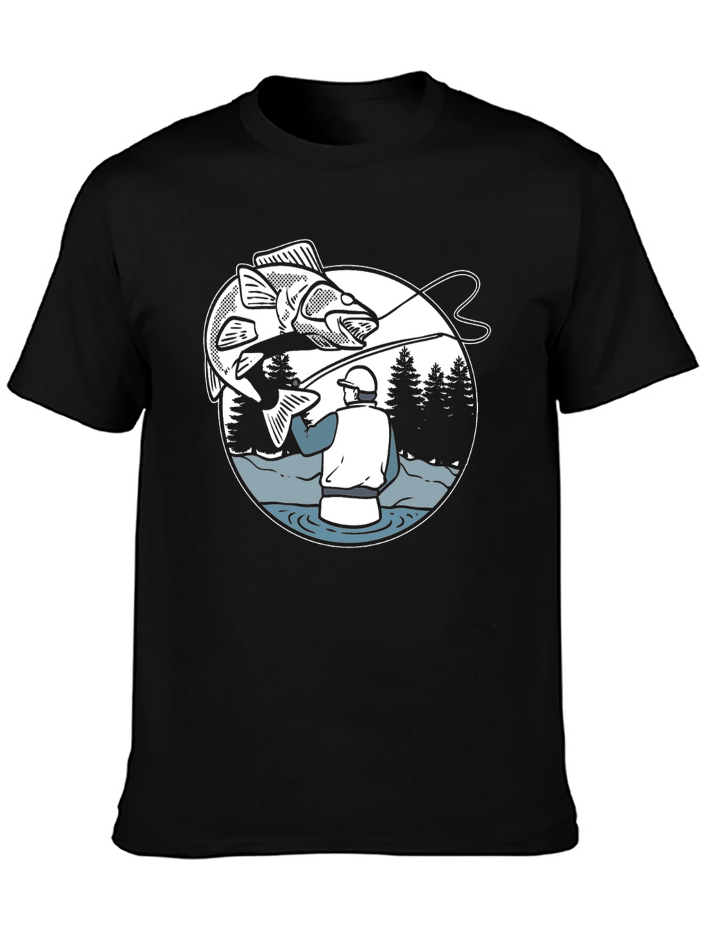 Fishing Graphic T-Shirt - Angler Design Tee