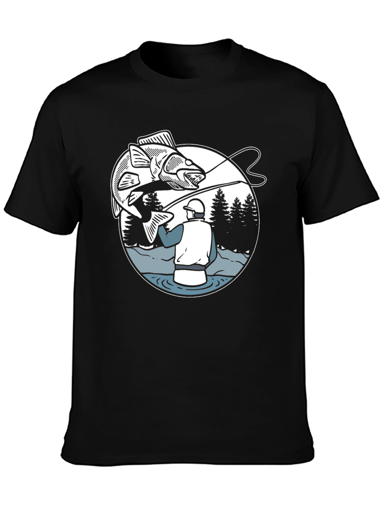 Fishing Graphic T-Shirt - Angler Design Tee