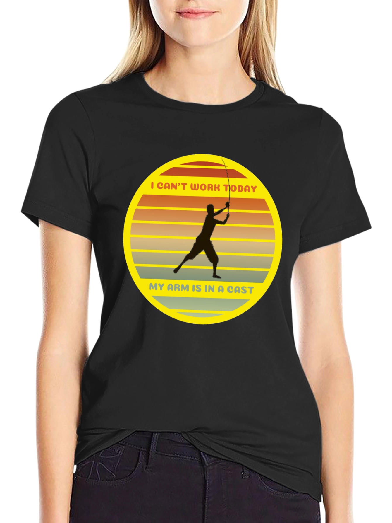 Fishing Humor T-Shirt - I Cant Work Today