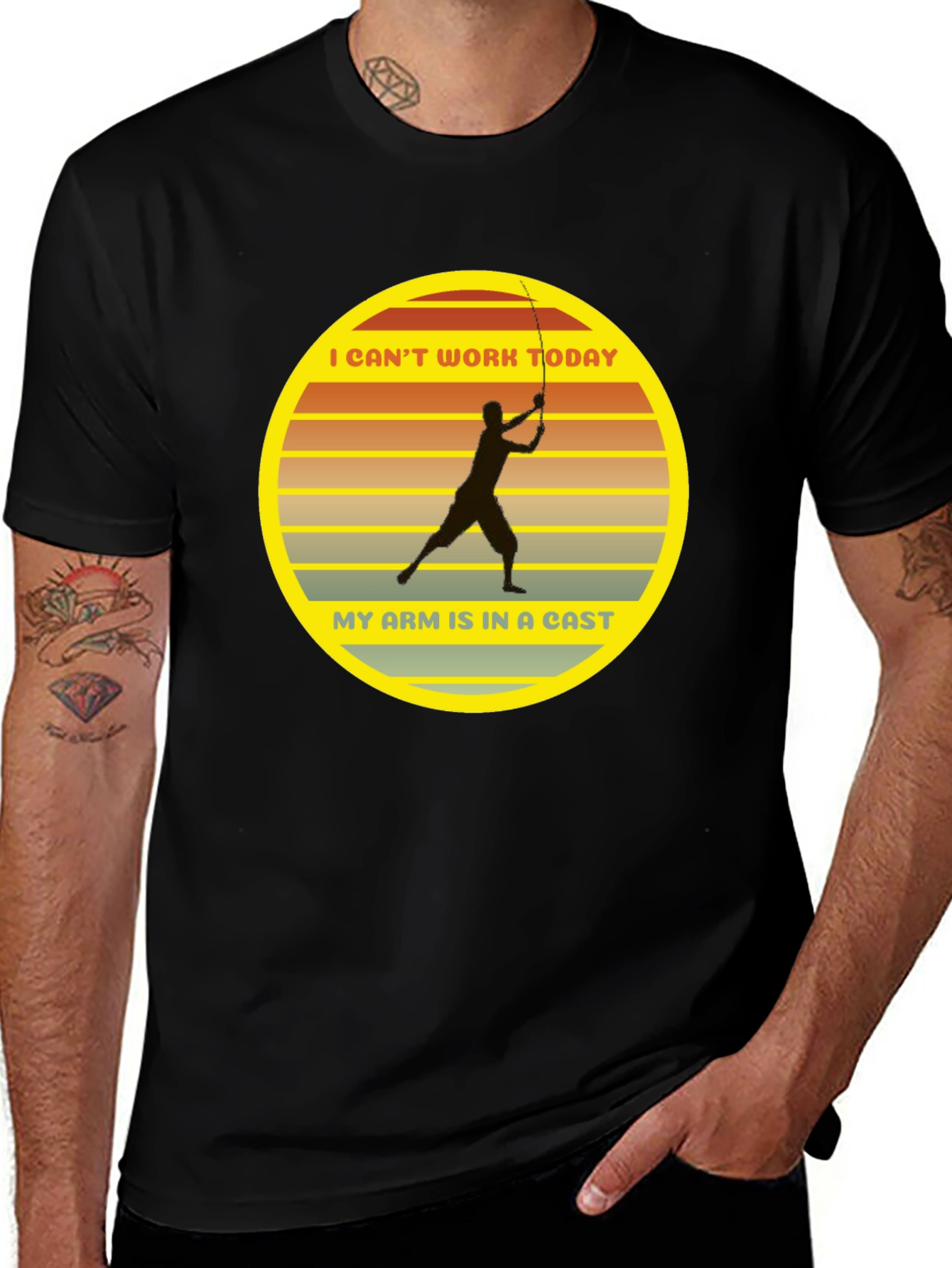 Fishing Humor T-Shirt - I Cant Work Today
