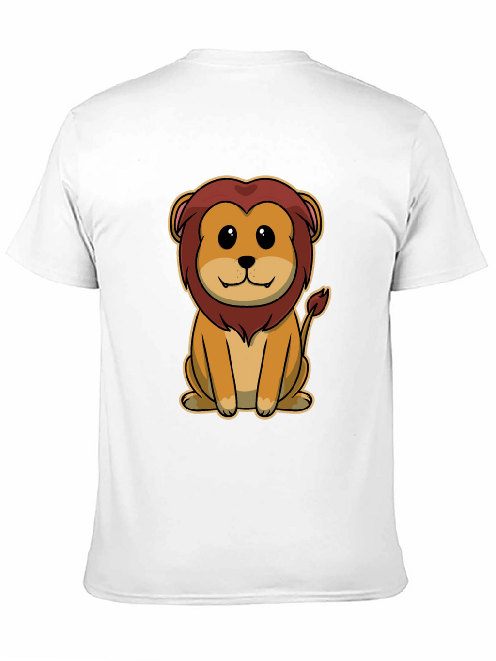 Cartoon Lion Graphic Tee - Unisex Black T-Shirt