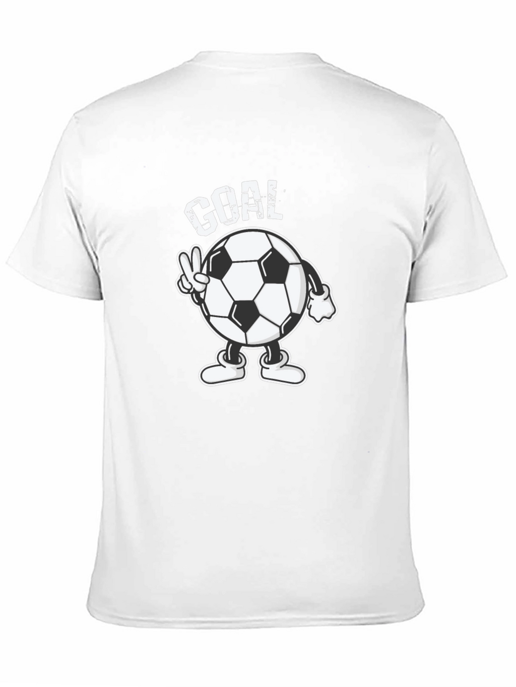 Goal! Soccer Ball Cartoon Mens Black T-Shirt