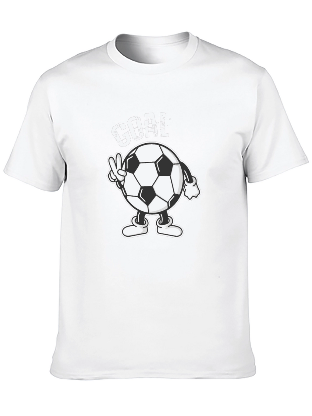 Goal! Soccer Ball Cartoon Mens Black T-Shirt