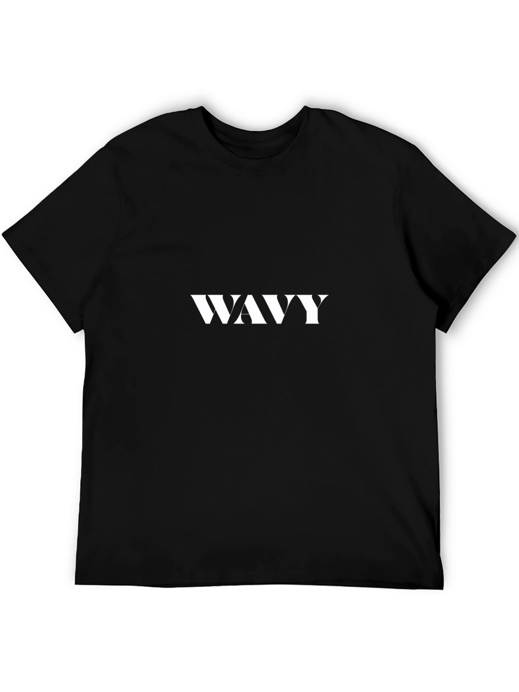 WAVY Graphic Print Black T-Shirt