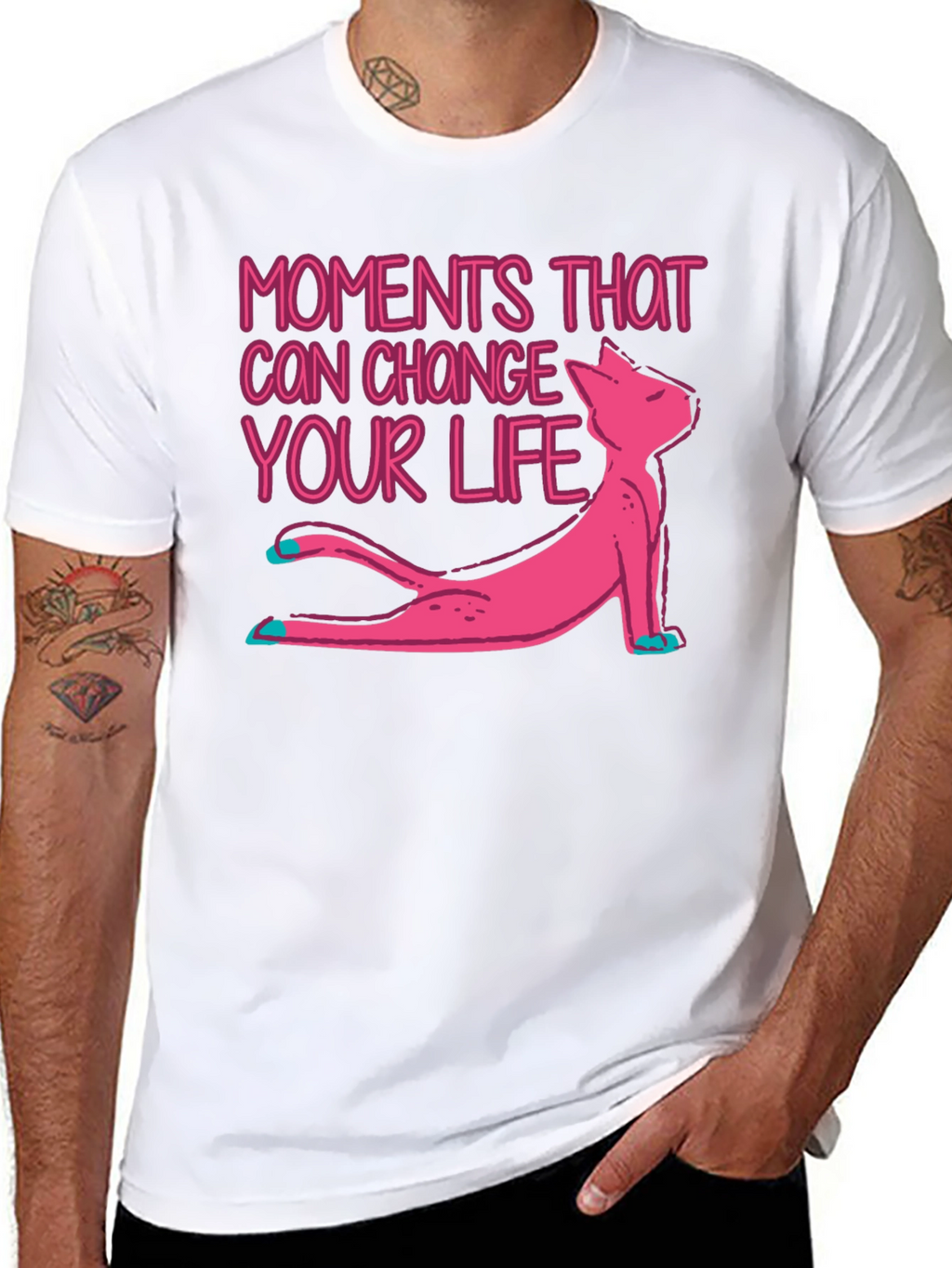 Moments That Change Your Life - Yoga Cat T-Shirt