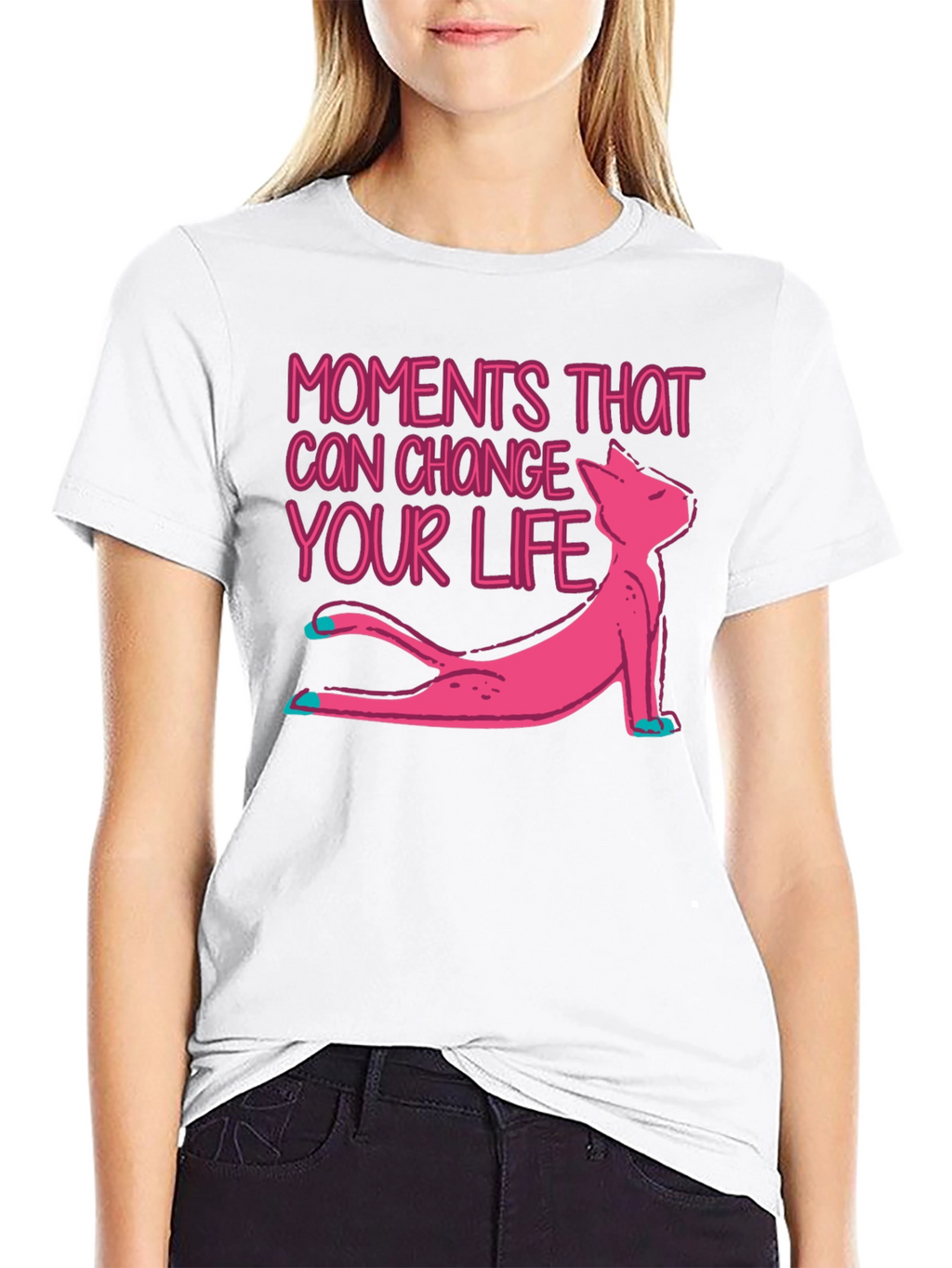 Moments That Change Your Life - Yoga Cat T-Shirt