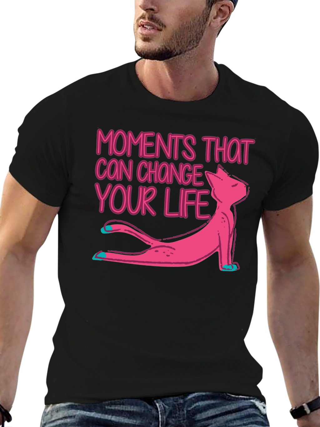 Moments That Change Your Life - Yoga Cat T-Shirt