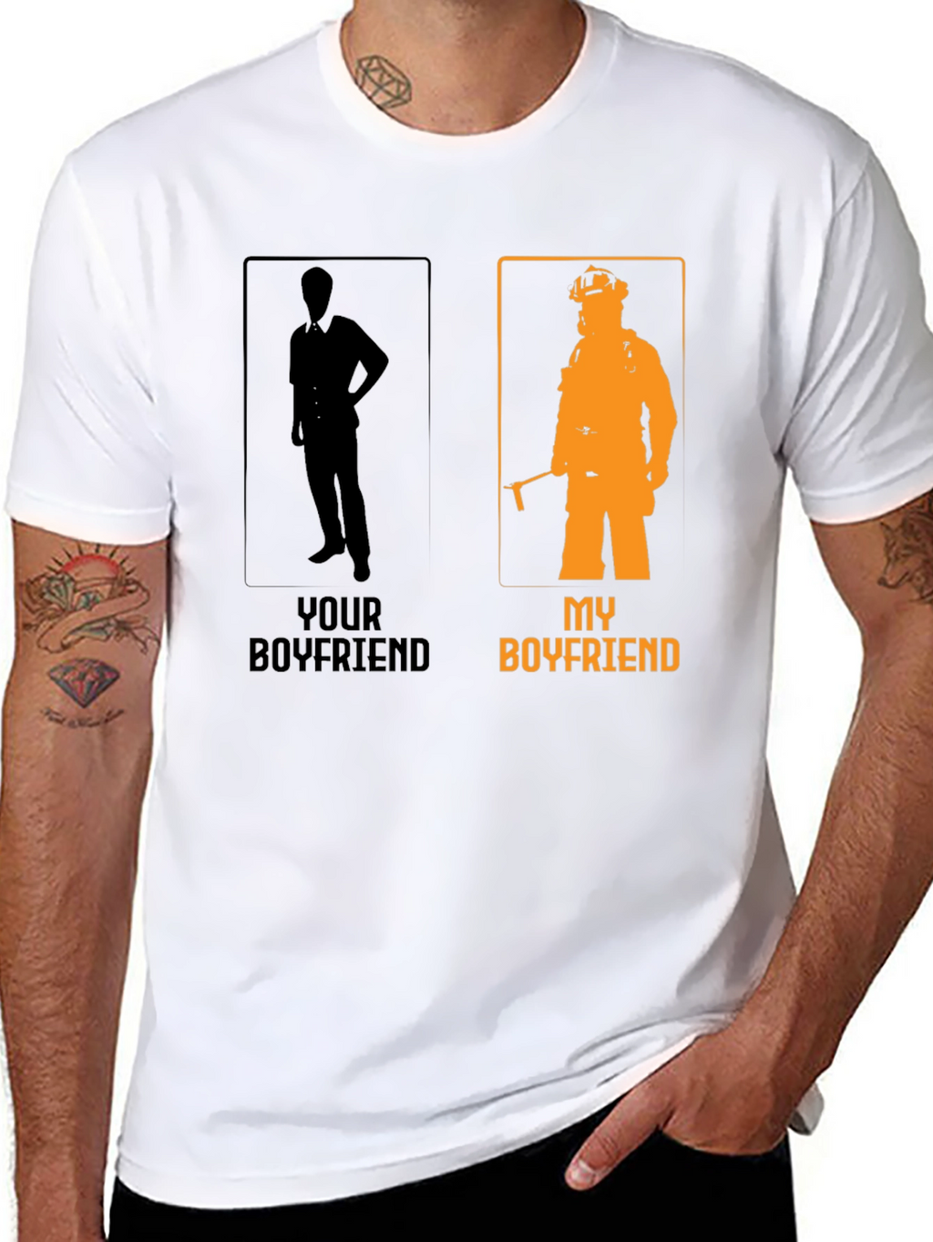 My Boyfriend Firefighter Graphic T-Shirt