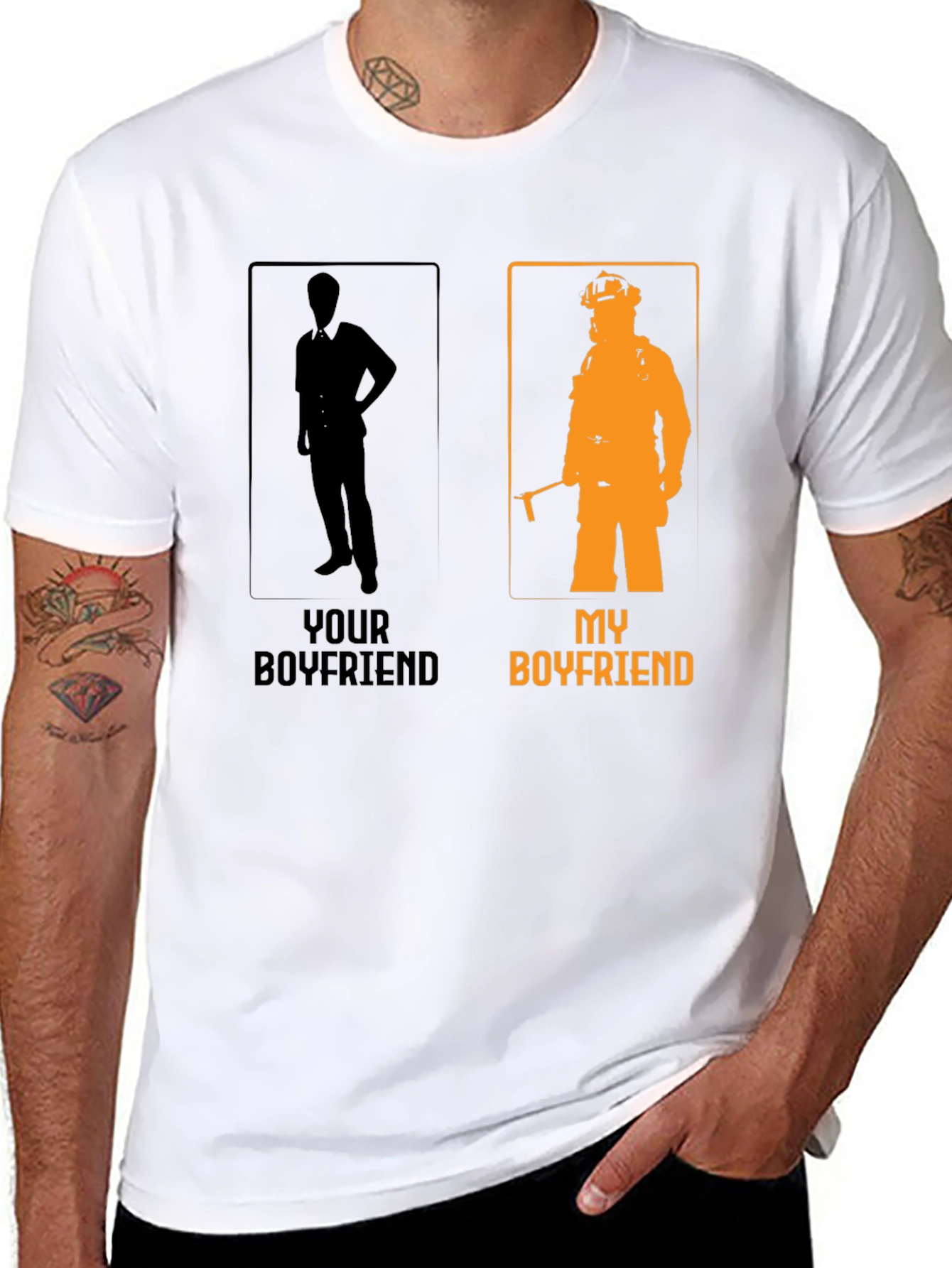 My Boyfriend Firefighter Graphic T-Shirt