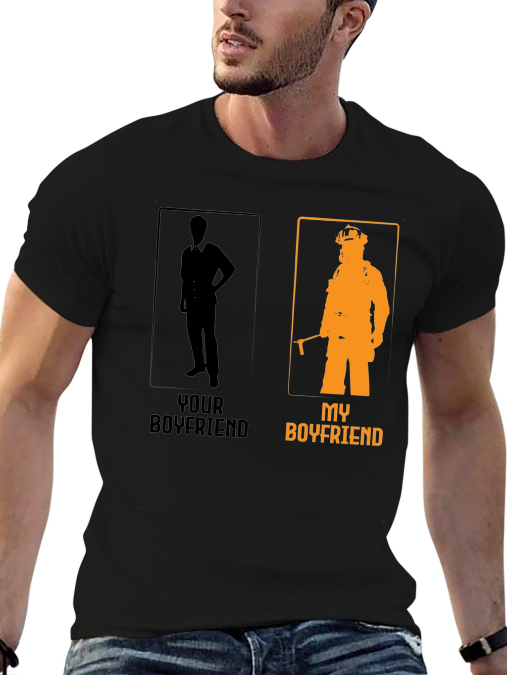 My Boyfriend Firefighter Graphic T-Shirt