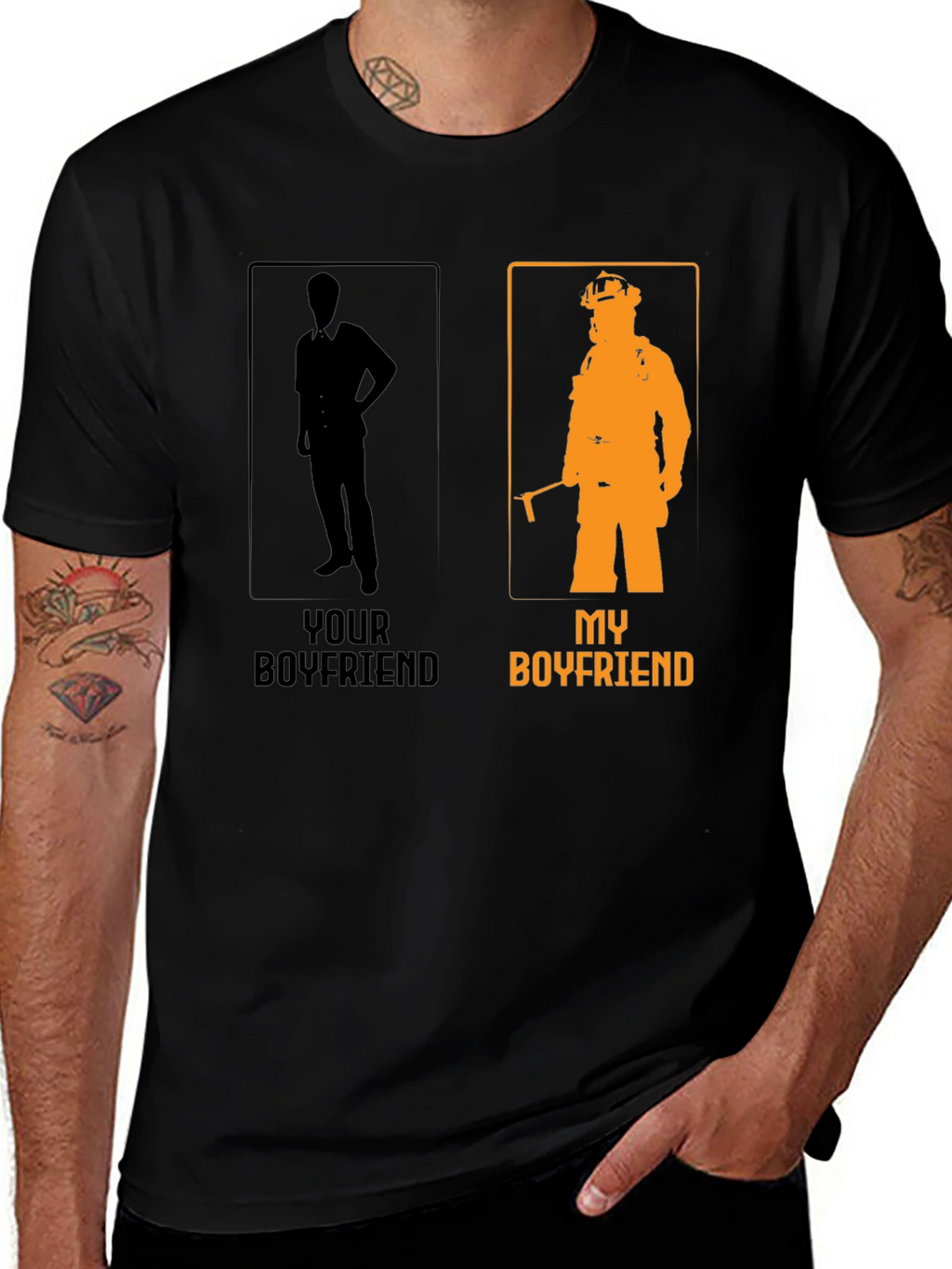 My Boyfriend Firefighter Graphic T-Shirt