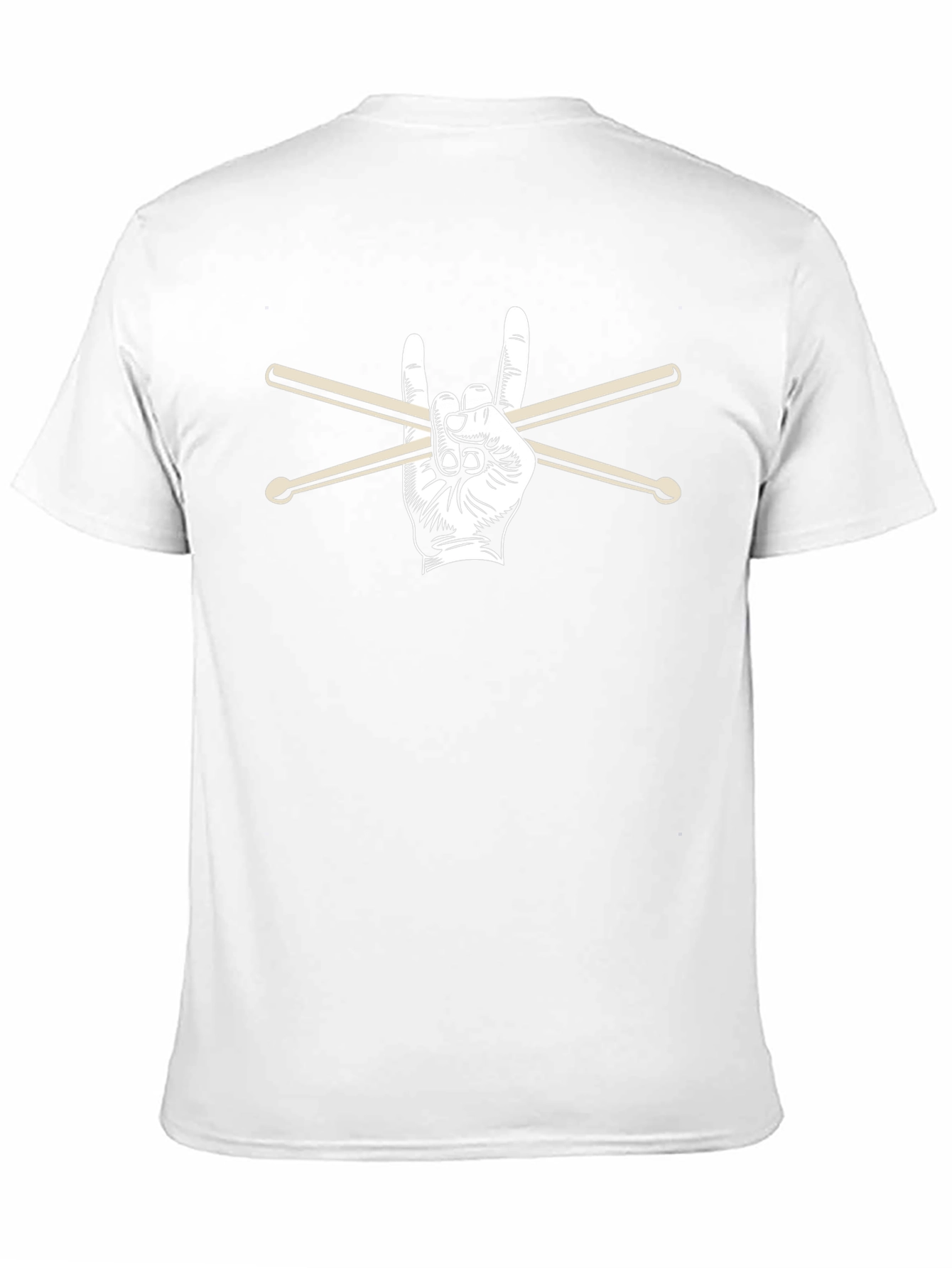 Rock On Drummer T-Shirt - Black Graphic Tee
