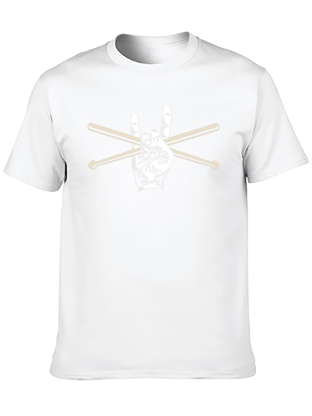 Rock On Drummer T-Shirt - Black Graphic Tee