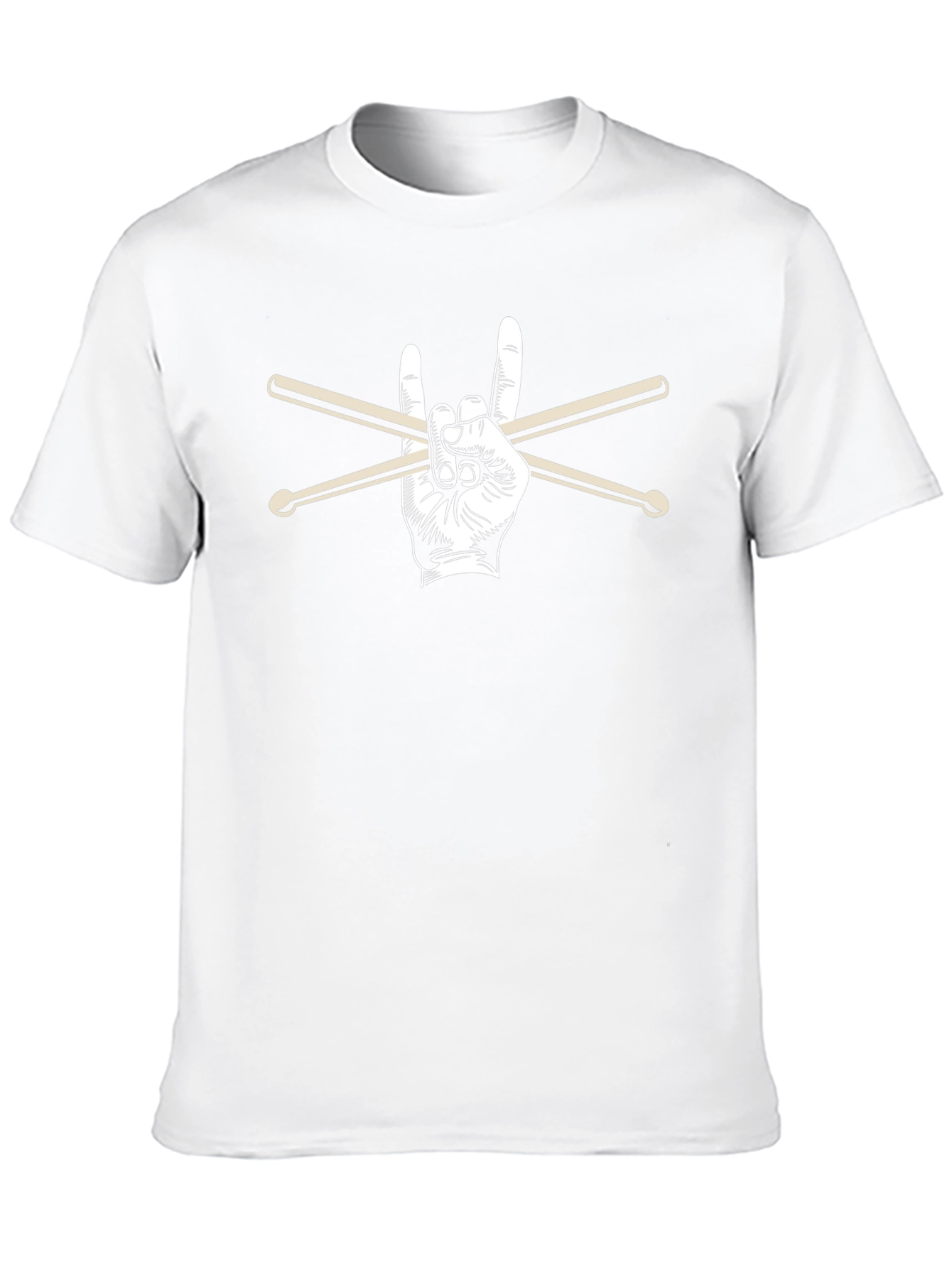 Rock On Drummer T-Shirt - Black Graphic Tee