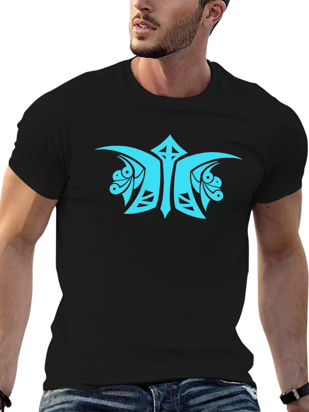 Unique Tribal Design Graphic T-Shirt