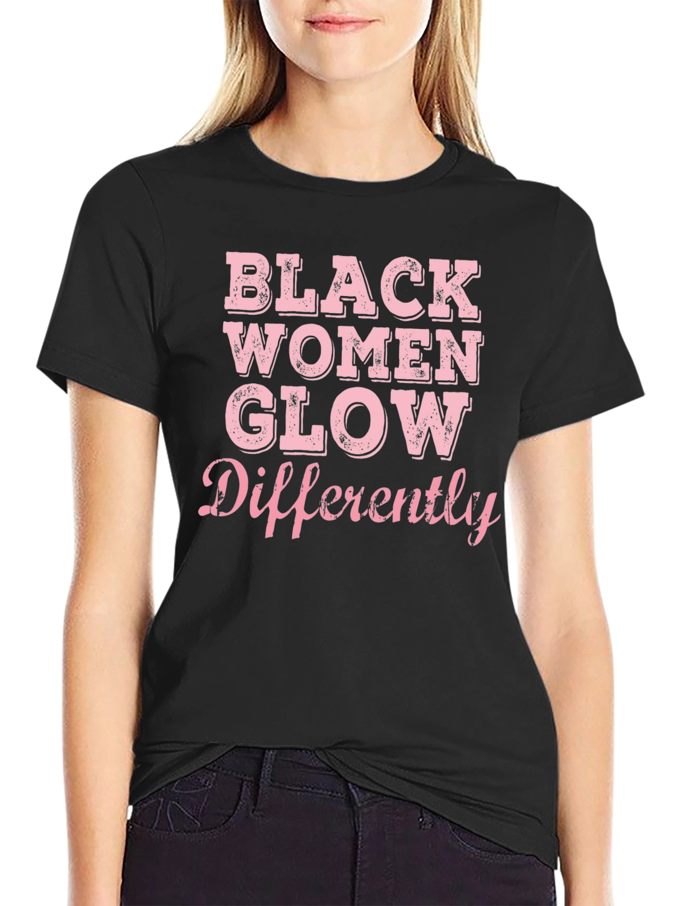 Black Women Glow Differently Graphic Tee